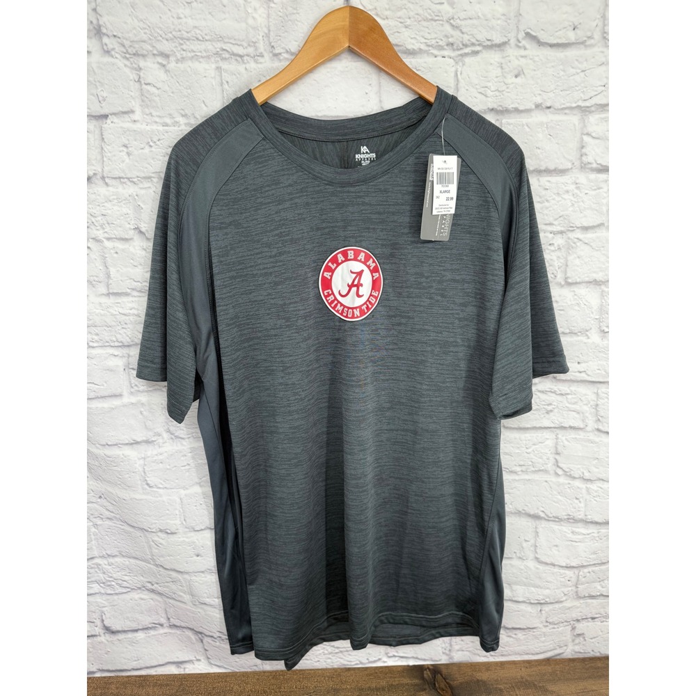 Alabama Crimson Tide Mens XL Performance T-Shirt Gray Heather‎ Football Baseball